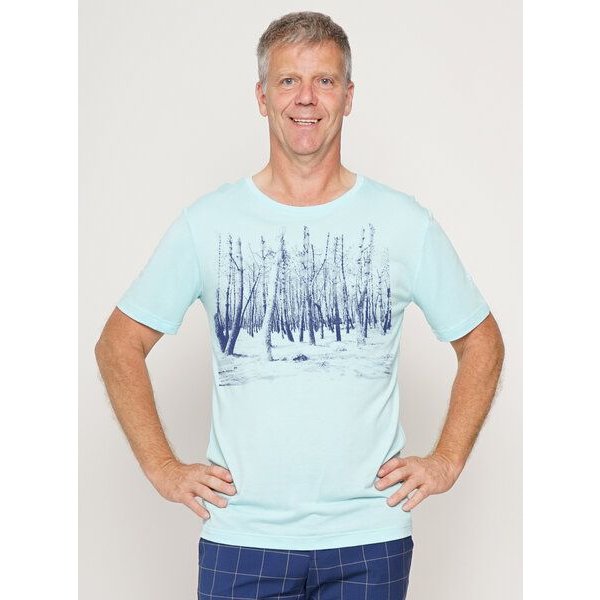 Peaces.bio - handbedruckte Biomode Lieber Wieder Shirt Herren Woodland