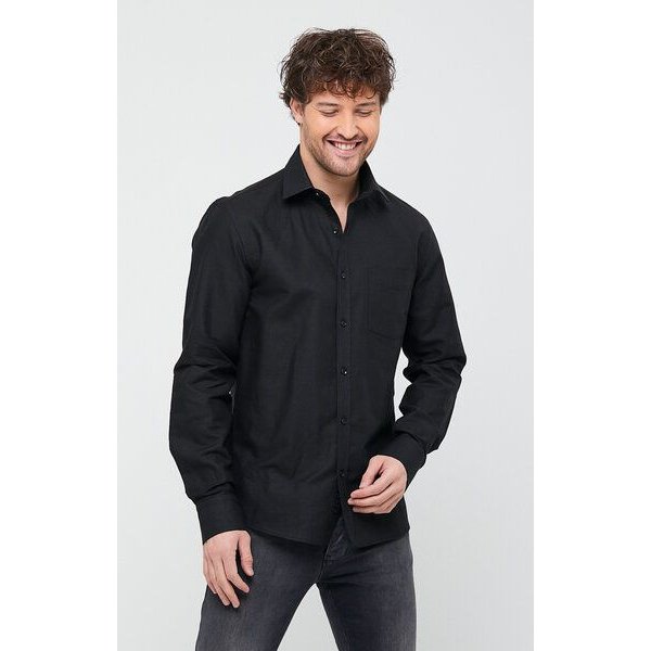 Bruno Barella Herren Classic Business Hemd aus Bio-Baumwolle