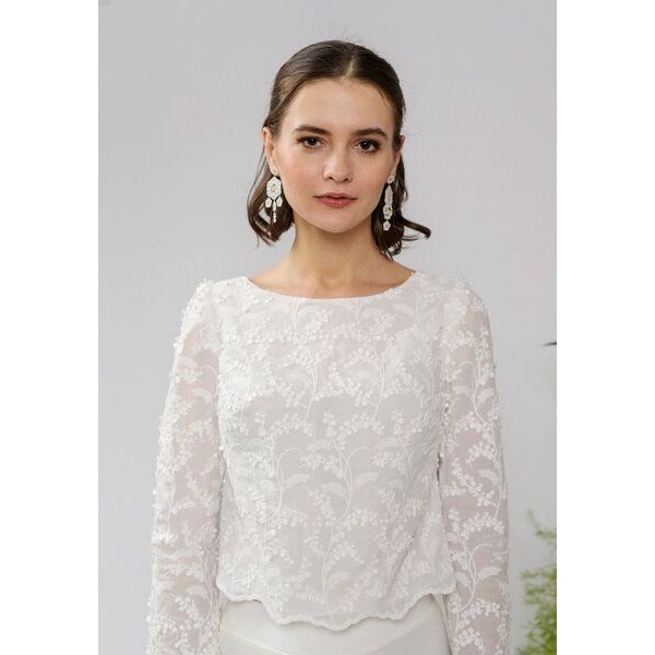 Atelier SNOW langärmliges Brauttop Lily