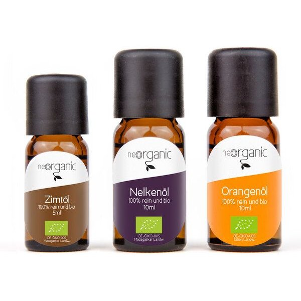 NeoOrganic Lieblingsdüfte – Bio Aromaset 3 ätherische Öle