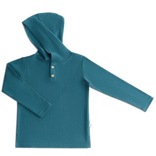 Baby Kinder Kapuzenshirt Bio-Baumwolle Waffel Strick Langarmshirt 2058"Leela Cotton"