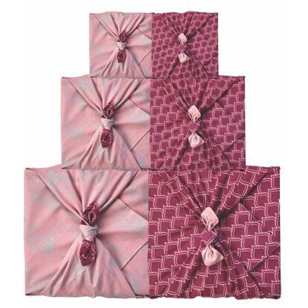 FabRap Gift Wrap Wiederverwendbare Geschenkverpackung Furoshiki - FabRap Set mit drei Größen (doppelseitig)