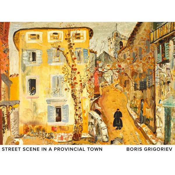 Photocircle Poster / Leinwandbild / Kunst - Boris Grigoriev: Straßenszene in einer Provinzstadt