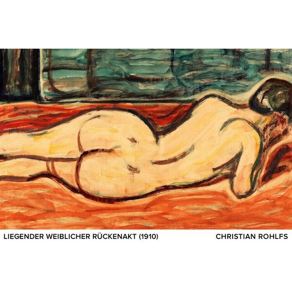 Photocircle Poster / Leinwandbild / Kunst - Christian Rohlfs: Liegender Weiblicher Rückenakt