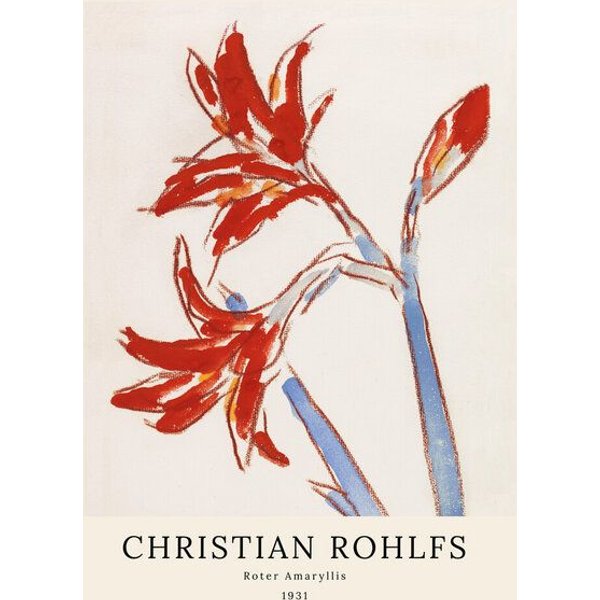 Photocircle Poster / Leinwandbild / Kunst - Christian Rohlfs: Roter Amaryllis
