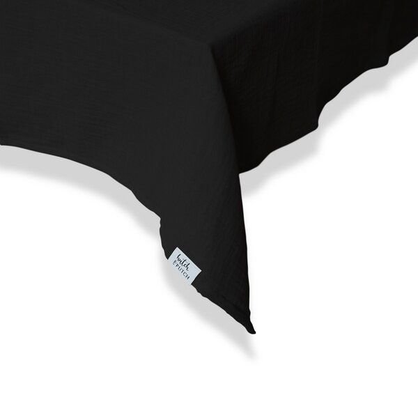 Hutch&Putch Musselin-Tischdecke "Angelina" • Schwarz