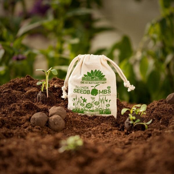 Die Stadtgärtner Seedbombs Wilde Wiese I 8 Handgemachte Samenbomben über 40 Blumensamen