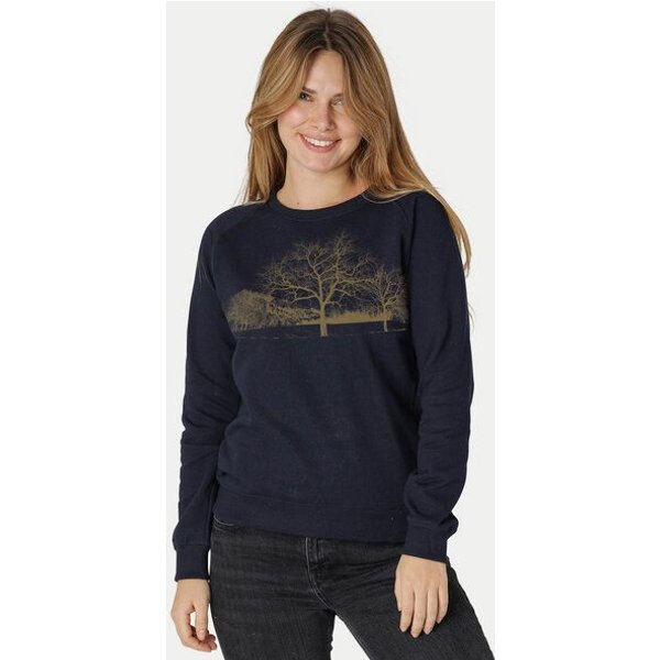 Peaces.bio - handbedruckte Biomode Damen Sweatshirt Landscape