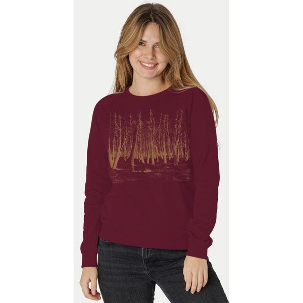 Peaces.bio - handbedruckte Biomode Damen Sweatshirt Woodland