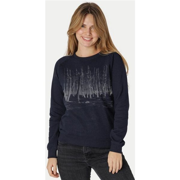 Peaces.bio - handbedruckte Biomode Damen Sweatshirt Woodland