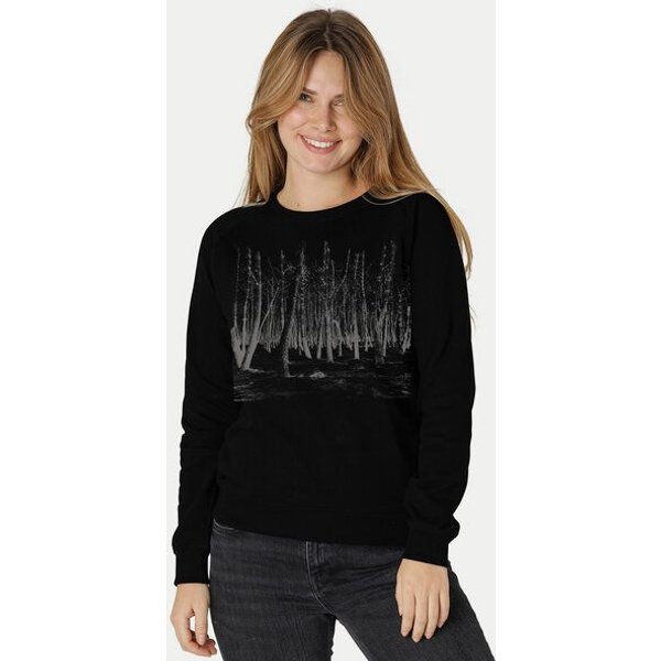 Peaces.bio - handbedruckte Biomode Damen Sweatshirt Woodland