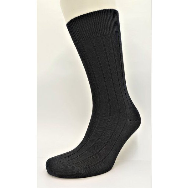 BLS Organic 4er Pack GOTS zertifiziert 98 % Bio-Baumwolle Rippe gemustert Herren Socken