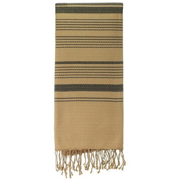 Karawan authentic Fouta Sand Collection – Jacquard-Hammamtuch aus Bio-Baumwolle