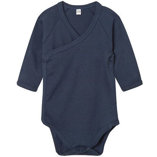 Babybugz Baby Kimono Wickelbody Strampler 3/4 Arm Vegan