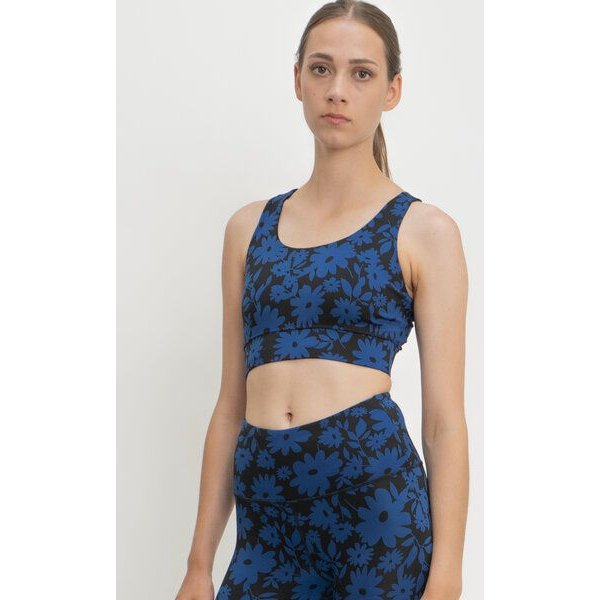 boochen Sport BH Ubud - Top mit Blumenprint