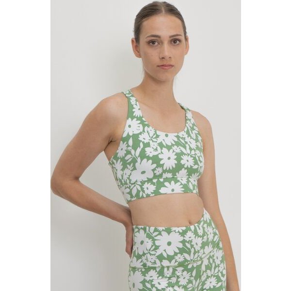 boochen Sport BH Ubud - Top mit Blumenprint