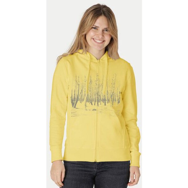 Peaces.bio - handbedruckte Biomode Zip-Hoodie Woodland Damen