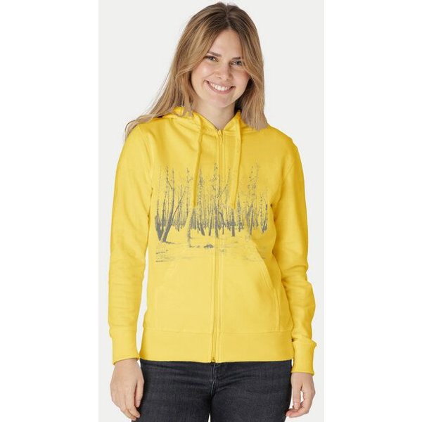Peaces.bio - handbedruckte Biomode Zip-Hoodie Woodland Damen