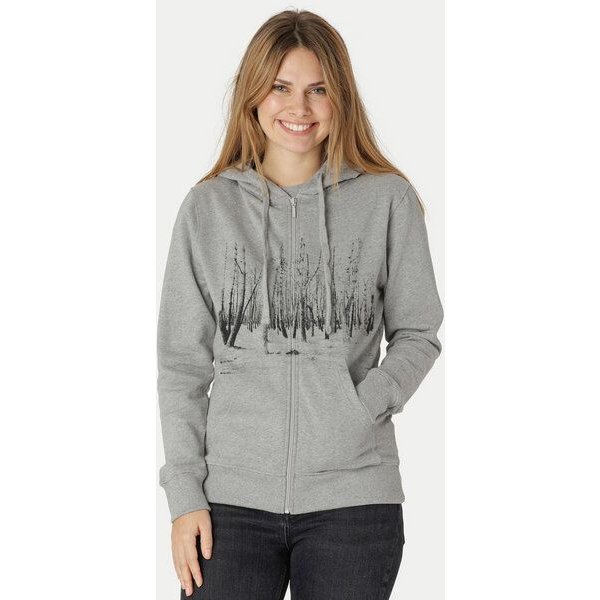 Peaces.bio - handbedruckte Biomode Zip-Hoodie Woodland Damen