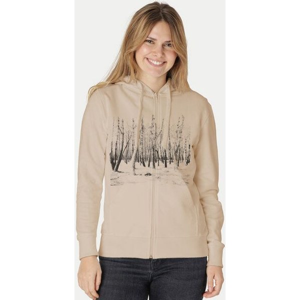 Peaces.bio - handbedruckte Biomode Zip-Hoodie Woodland Damen