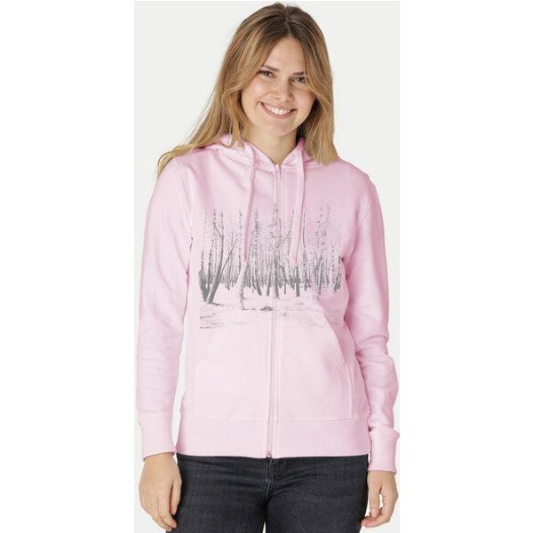 Peaces.bio - handbedruckte Biomode Zip-Hoodie Woodland Damen