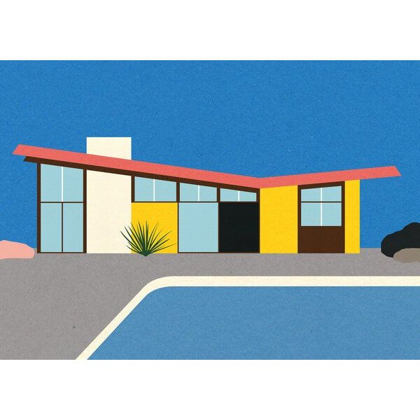 Photocircle Poster / Leinwandbild - Krisel Butterfly Roof Palm Springs
