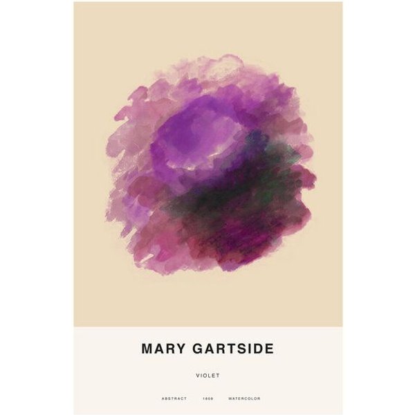 Photocircle Poster / Leinwandbild - Mary Gartside: Violett