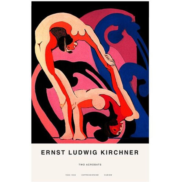Photocircle Poster / Leinwandbild - Ernst Ludwig Kirchner: Zwei Akrobaten