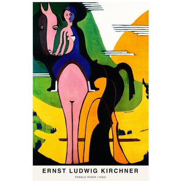 Photocircle Poster / Leinwandbild - Ernst Ludwig Kirchner: Reiterin