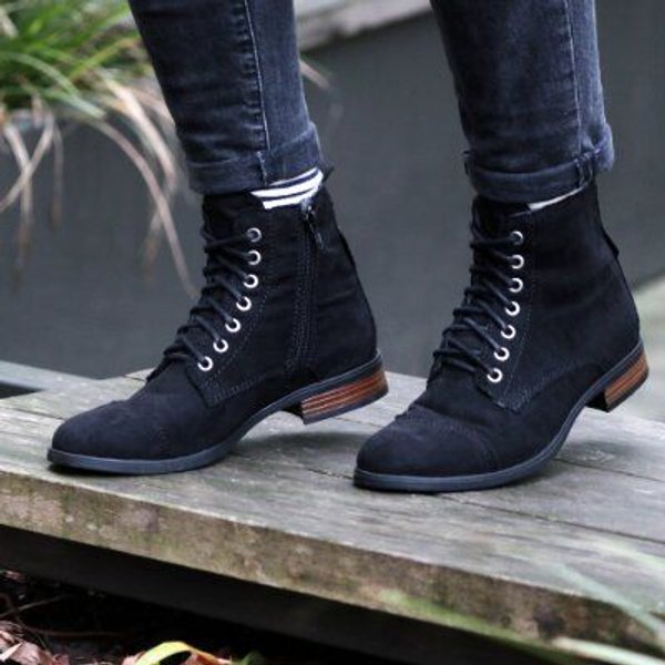 Fairticken Gefütterte Damen Stiefel MAIRAN in Wildlederoptik