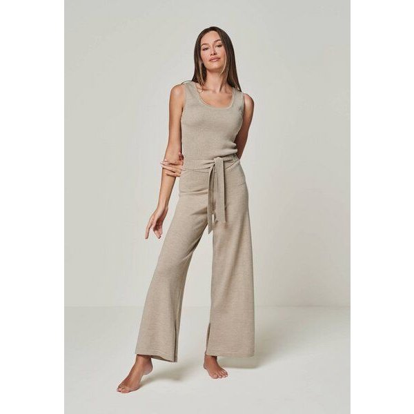 YOU LOOK PERFECT Merino Loungewear Set "Stricktop Blossom & weite Strickhose Bailey"