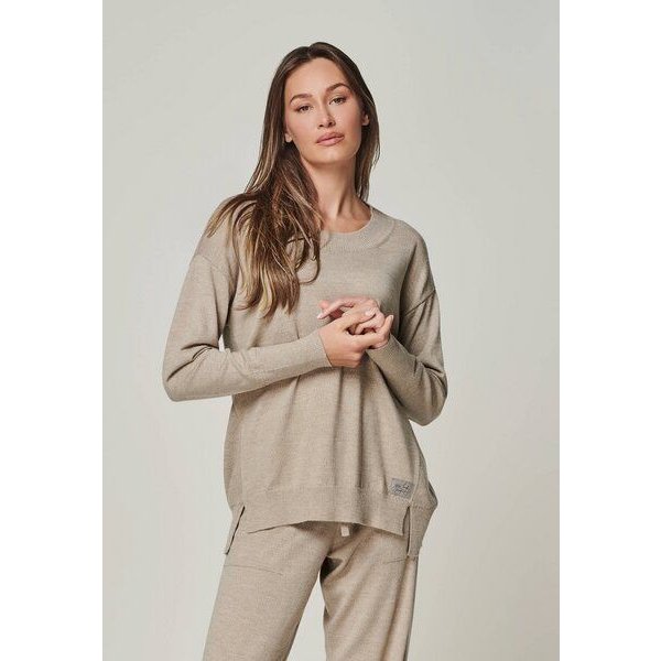 YOU LOOK PERFECT 100% Merino Strickpullover mit Rundhals "Bella"