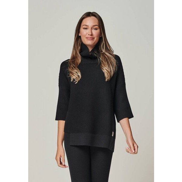 YOU LOOK PERFECT 100% Merino asymmetrischer Rollkragen-Strickpullover "Bailey"