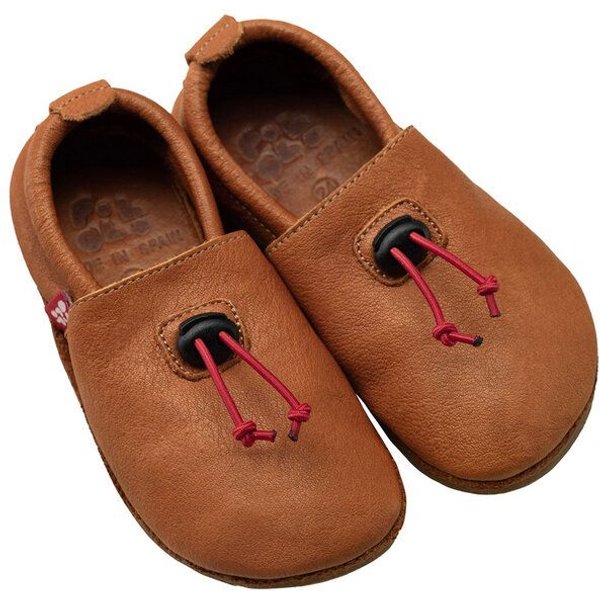 Pololo Barfußschuh/ Hausschuh "Cordel" outdoor, aus pflanzlich gegerbtem Leder mit Gummisohle, für drinnen und draussen, Größen 20-34