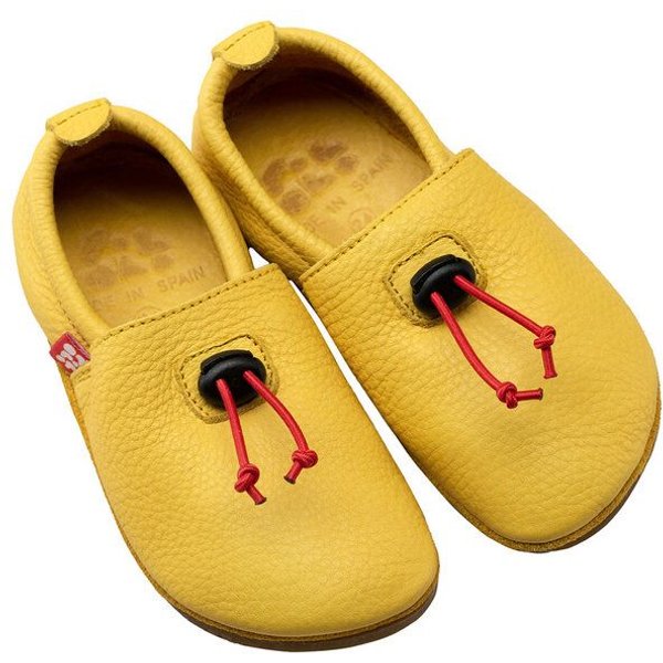 Pololo Barfußschuh/ Hausschuh "Cordel" outdoor, aus pflanzlich gegerbtem Leder mit Gummisohle, für drinnen und draussen, Größen 20-34