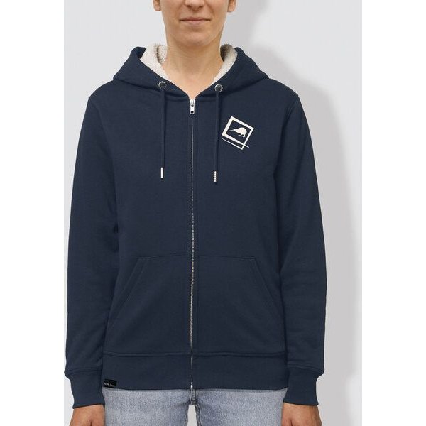 little kiwi Damen Hoodie, "Eingerahmt", Navy, Burgundy