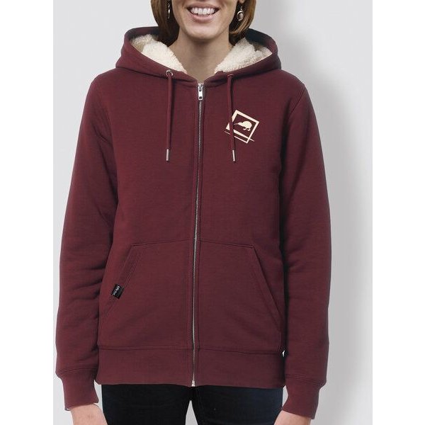 little kiwi Damen Hoodie, "Eingerahmt", Navy, Burgundy