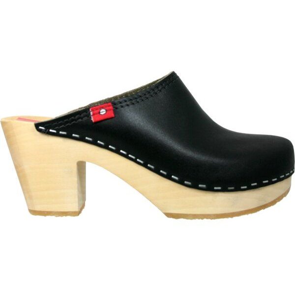 Klox New York - High Heel Holzclog mit pflanzlich gegerbtem Leder