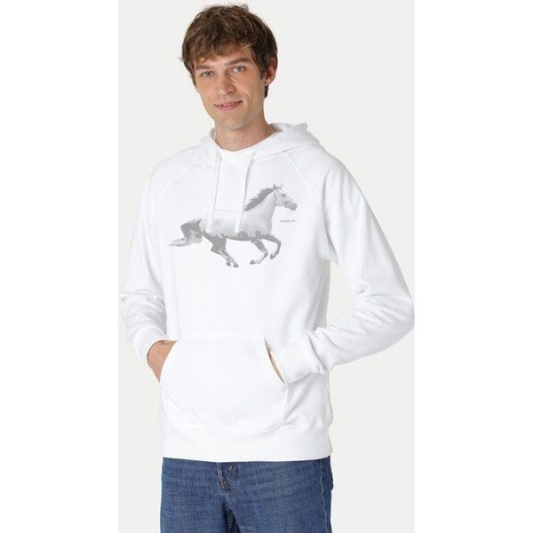Peaces.bio - handbedruckte Biomode Bio-Herren-Kapuzensweater Horsepower
