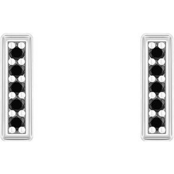 Eppi Minimalistische Ohrringe mit schwarzen Diamanten Ismail