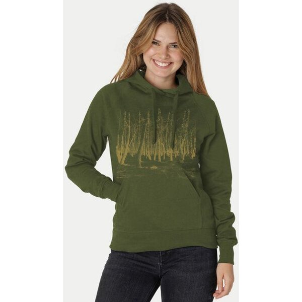 Peaces.bio - handbedruckte Biomode Damen Hoodie Woodland