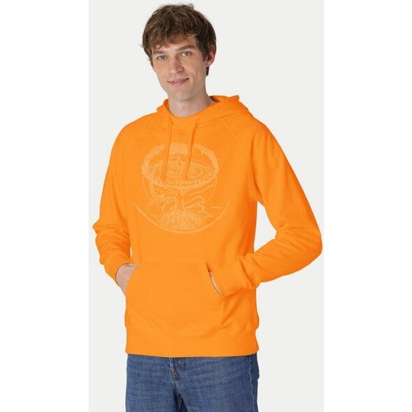 Peaces.bio - handbedruckte Biomode Bio-Herren-Kapuzensweater "Weltenesche"