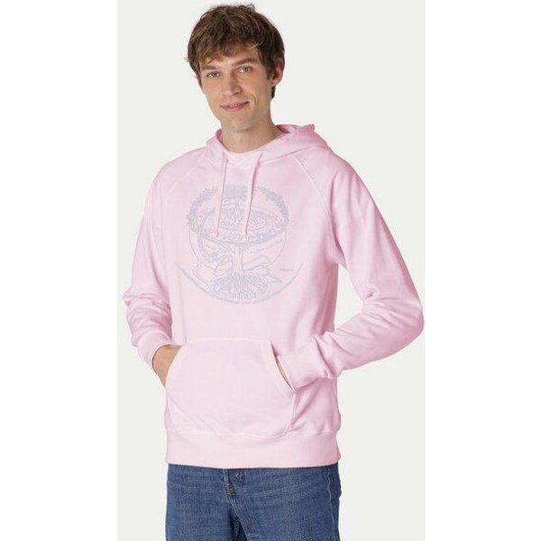 Peaces.bio - handbedruckte Biomode Bio-Herren-Kapuzensweater "Weltenesche"