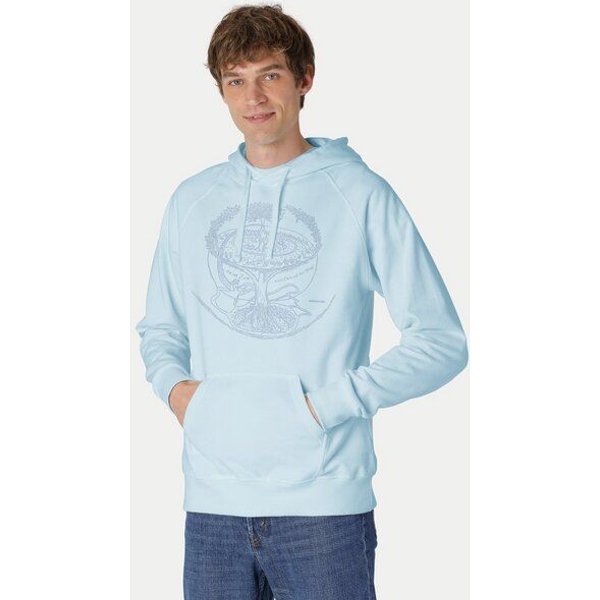 Peaces.bio - handbedruckte Biomode Bio-Herren-Kapuzensweater "Weltenesche"