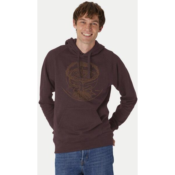 Peaces.bio - handbedruckte Biomode Bio-Herren-Kapuzensweater "Weltenesche"