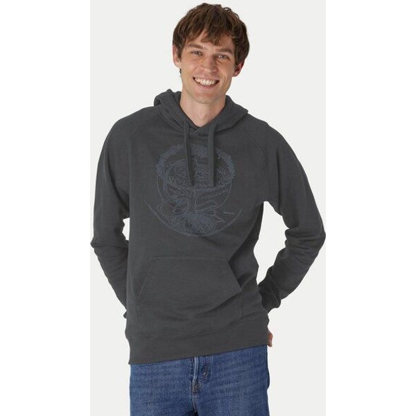Peaces.bio - handbedruckte Biomode Bio-Herren-Kapuzensweater "Weltenesche"