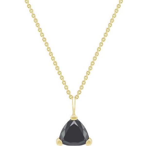 Eppi Goldkette mit schwarzen Diamanten im Trillion-Schliff Ferin