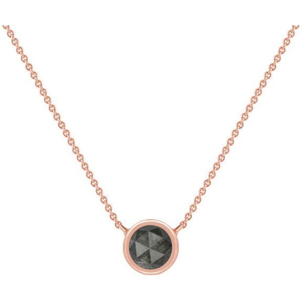 Eppi Goldene Halskette Bezel mit Salz-und-Pfeffer-Diamanten Terun