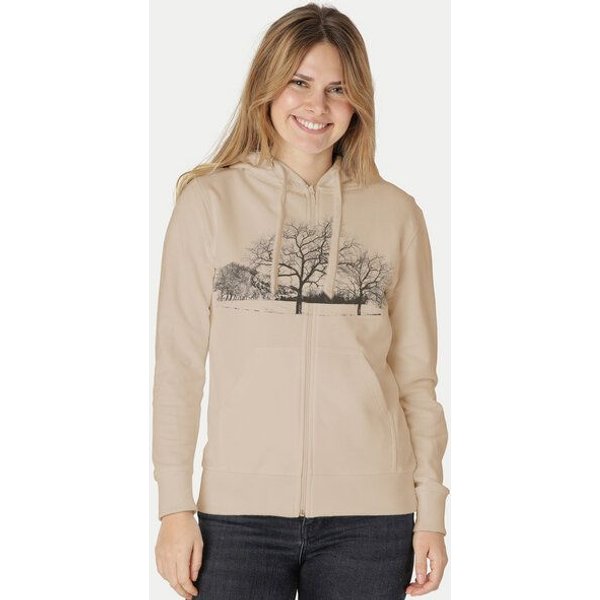 Peaces.bio - handbedruckte Biomode Zip-Hoodie Landscape Damen