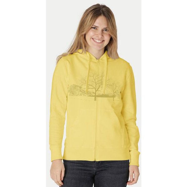 Peaces.bio - handbedruckte Biomode Zip-Hoodie Landscape Damen